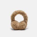 Cache-oreilles en fausse fourrure taupe