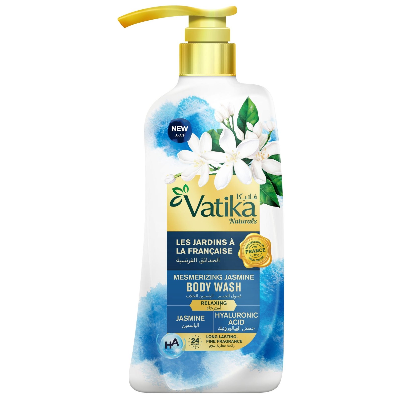 Vatika Naturals Mesmerizing Jasmine Body Wash 700ml, 24H Fragrance, Hyaluronic Acid, with French Essential Oils Vatika Naturals Mesmerizing Jasmine Body Wash 700ml, 24H Fragrance, Hyaluronic Acid, with French Essential Oils