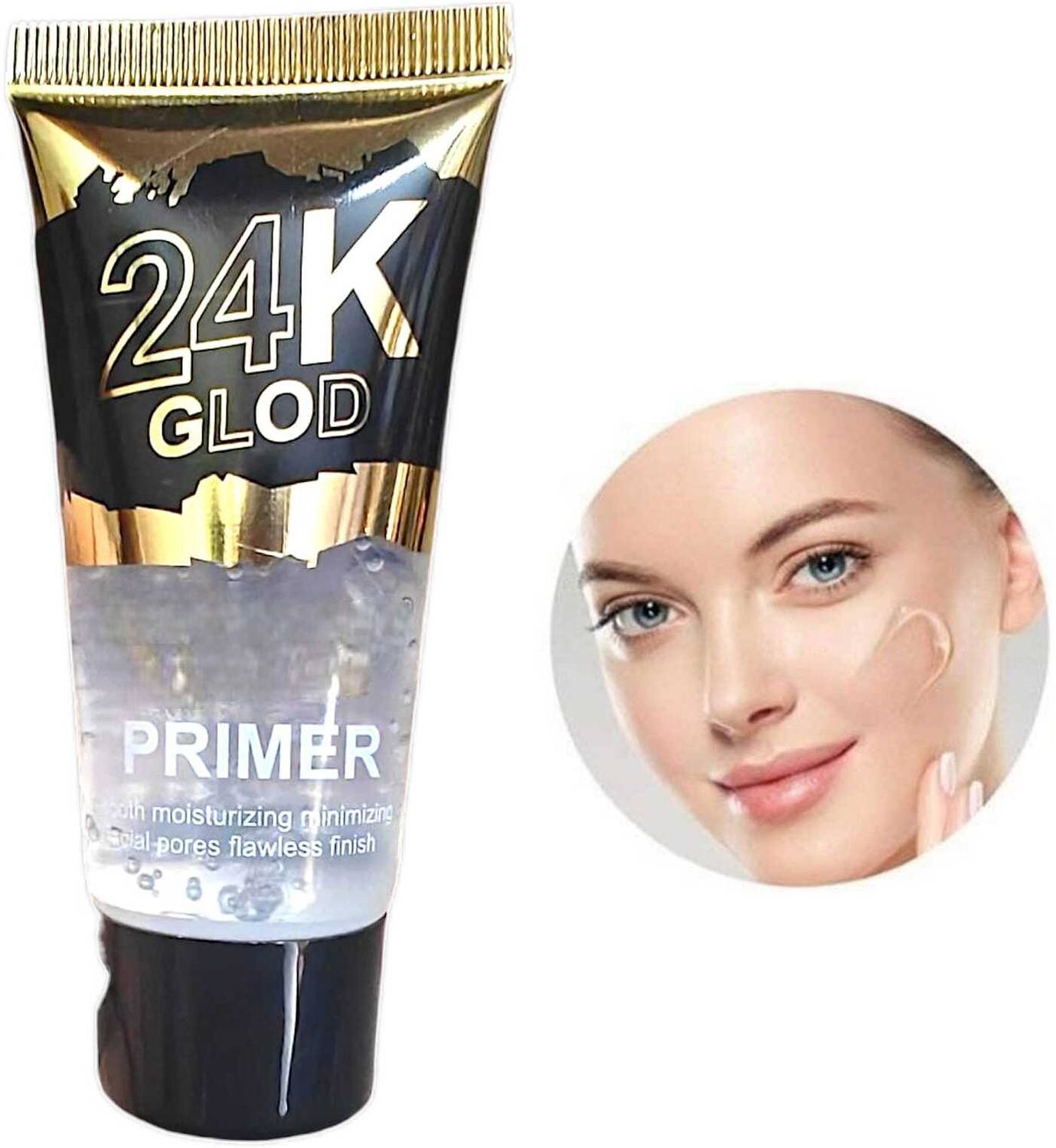LOVE HUDA Face Makeup Primer 24K Gold Oil Control Pore Minimizing For Women Oily Dry Skin Primer - 30 ml LOVE HUDA Primer Visage 24K Gold 30 ml