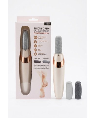 Electric Pedi Callous Remover – Râpe Électrique Anti-Callosités avec 2 Têtes Electric Pedi Callous Remover – Râpe Électrique Anti-Callosités avec 2 Têtes